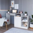 Escrivaninha Mesa Escritório Bancada Multiuso 1 Porta E 3 Nic