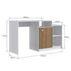 Escrivaninha Mesa Escritório Bancada Multiuso 1 Porta E 3 Nic