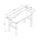 Escrivaninha Mesa Escritório California 2 Nichos 110cm Nature