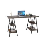 Escrivaninha Mesa Escritório Cavalete 135cm 4 Prateleiras Est