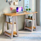 Escrivaninha Mesa Escritório Cavalete 136,5cm Vigor Cinamomo/