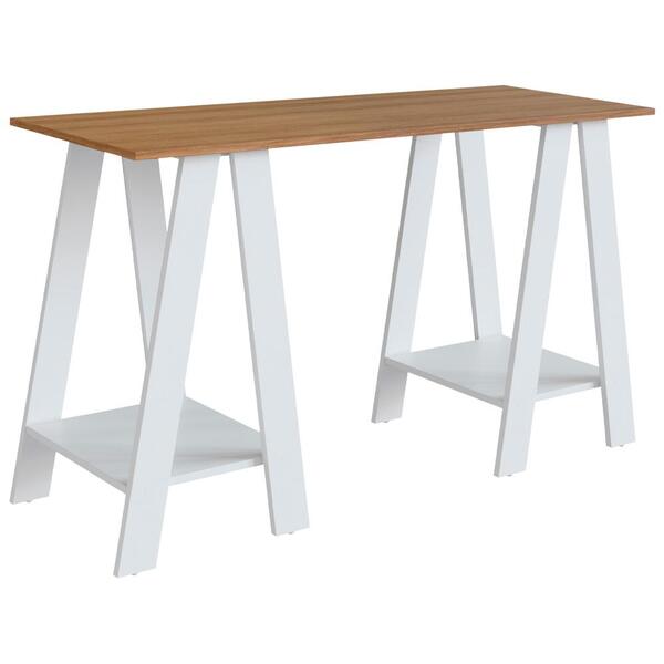 Escrivaninha Mesa Escritorio Cavalete 2 Prateleiras B61 Novam