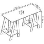 Escrivaninha Mesa Escritorio Cavalete 2 Prateleiras B61 Novam