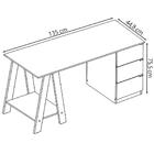 Escrivaninha Mesa Escritorio Cavalete 3 Gavetas B62 Novam