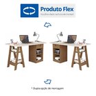 Escrivaninha Mesa Escritório Cavalete Bali Off White/canela