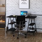 Escrivaninha Mesa Escritório Cavalete Estilo Kuadra 4 Pratele