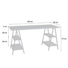 Escrivaninha Mesa Escritório Cavalete Estilo Kuadra 4 Pratele