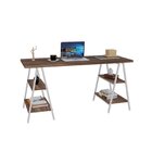 Escrivaninha Mesa Escritório Cavalete Estilo Kuadra 4 Pratele