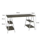 Escrivaninha Mesa Escritório Cavalete Estilo Kuadra 4 Pratele