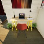 Escrivaninha Mesa Escritório Cavalete Madeira Macica Ms Color