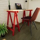 Escrivaninha Mesa Escritório Cavalete Madeira Macica Ms Color