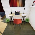 Escrivaninha Mesa Escritório Cavalete Madeira Macica Ms Color