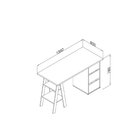 Escrivaninha Mesa Escritório Cavalete Mb 1035 3 Gavetas 2 Pra