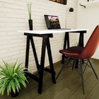 Escrivaninha Mesa Escritório Cavalete Pes Em Pratica 120cm Pr