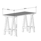 Escrivaninha Mesa Escritório Cavalete Pes Em Pratica 120cm Ve