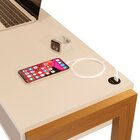 Escrivaninha Mesa Escritório Com 1 Gaveta 130cm Pés Em Madeir