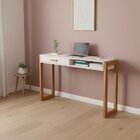 Escrivaninha Mesa Escritório Com 1 Gaveta 130cm Pés Em Madeir