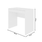 Escrivaninha Mesa Escritório Com 1 Gaveta 85cm Bari Branco