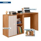 Escrivaninha Mesa Escritório Com 1 Porta 140cm Start Freijó/o