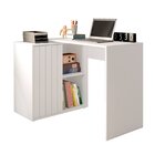 Escrivaninha Mesa Escritório Com 1 Porta Ripada Start Branco