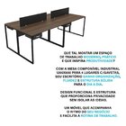 Escrivaninha Mesa Escritório Com 2 Gavetas 4 Lugares 240cm In