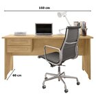 Escrivaninha Mesa Escritório Com 2 Gavetas De 160cm Cannes Ci