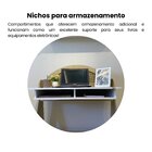 Escrivaninha Mesa Escritório Com 2 Nichos E Detalhe Em Impres