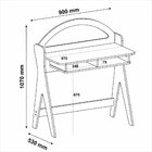 Escrivaninha Mesa Escritório Com 2 Nichos E Detalhe Em Impres