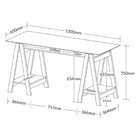 Escrivaninha Mesa Escritório Com 2 Prateleiras 150cm Tampo De