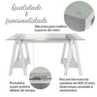 Escrivaninha Mesa Escritório Com 2 Prateleiras 150cm Tampo De