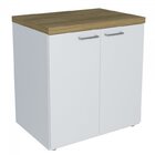 Escrivaninha Mesa Escritório Com Armário 2 Portas 190cm Toq