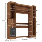 Escrivaninha Mesa Escritório Com Armário 3 Portas 2 Gavetas M