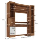 Escrivaninha Mesa Escritório Com Armário 3 Portas 2 Gavetas M