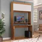 Escrivaninha Mesa Escritório Com Armário 4 Portas E 2 Gavetas