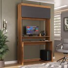 Escrivaninha Mesa Escritório Com Armário 4 Portas E 2 Gavetas