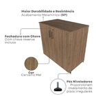 Escrivaninha Mesa Escritório Com Armário Baixo E Aéreo Com Ch