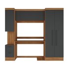 Escrivaninha Mesa Escritório Com Armário E Modulado Viena 2 G