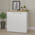 Escrivaninha Mesa Escritório Com Armário Toq 2 Portas 190cm