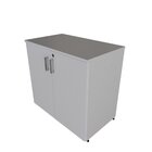 Escrivaninha Mesa Escritório Com Armários 180cm E Prateleira