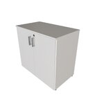 Escrivaninha Mesa Escritório Com Armários 180cm E Prateleira