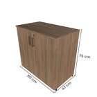 Escrivaninha Mesa Escritório Com Armários 180cm E Prateleira