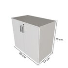 Escrivaninha Mesa Escritório Com Armários E Prateleira 180cm