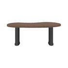 Escrivaninha Mesa Escritório Com Curvas Orgânicas, Pés Ripado