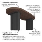 Escrivaninha Mesa Escritório Com Curvas Orgânicas, Pés Ripado
