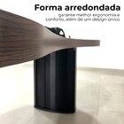 Escrivaninha Mesa Escritório Com Curvas Orgânicas, Pés Ripado