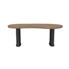 Escrivaninha Mesa Escritório Com Curvas Orgânicas, Pés Ripado