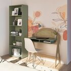 Escrivaninha Mesa Escritório Com E Detalhe Em Impressão Palha