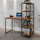 Escrivaninha Mesa Escritório Com Estante 130cm Home Office Fi