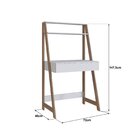 Escrivaninha Mesa Escritório Com Estante 1 Gaveta Branco / Mo