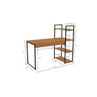 Escrivaninha Mesa Escritório Com Estante 3 Prateleiras 136cm
